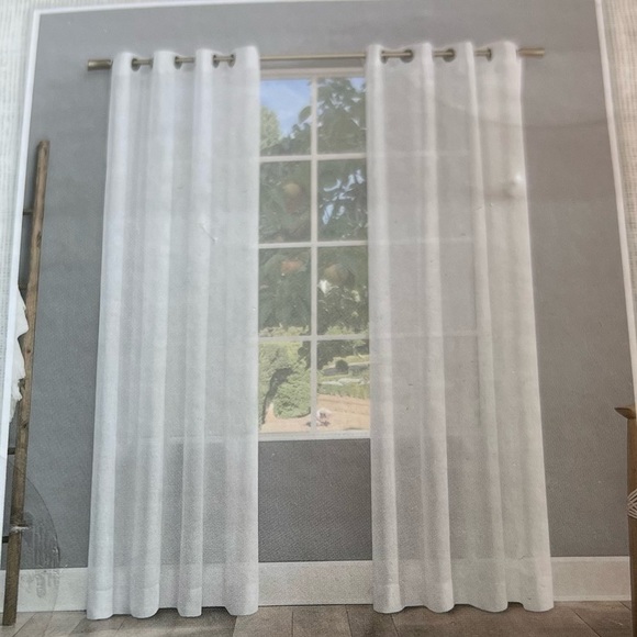 NWT No. 918 white Atwood grommet top curtain panel size 52” x 84” - Picture 2 of 7